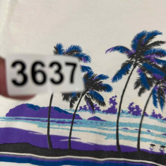 Vintage Anvil T-Shirt Men XL White Panama City Beach Graphic Tee Single Stitch - Picture 8 of 9